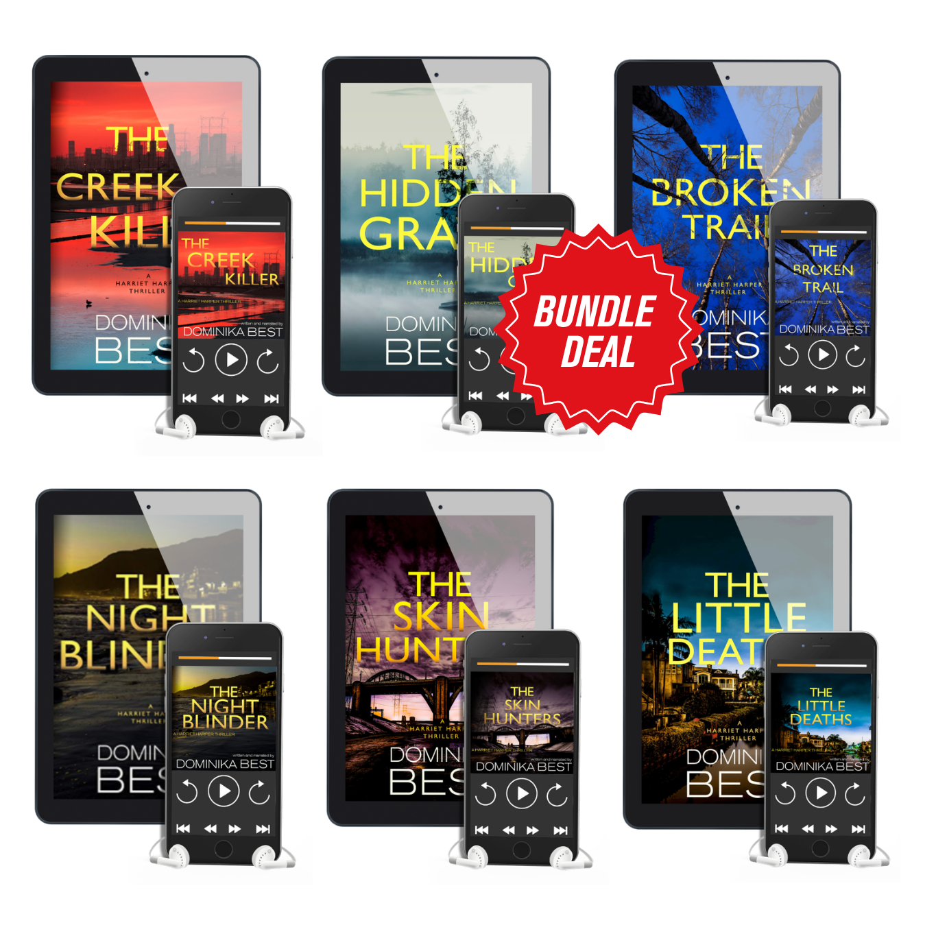 The Harriet Harper Series Bundle - Books 1-6 Audio + Ebook